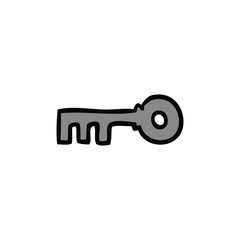 cartoon doodle of a brass key