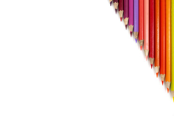 color pencils isolated on white background