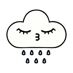 comic book style cartoon rain cloud