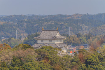 Fototapeta na wymiar 春の大多喜城の風景