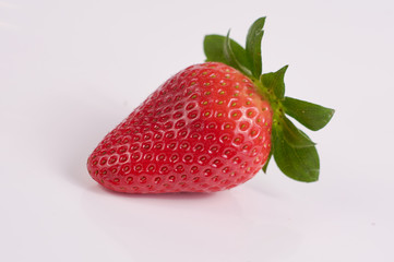 close up photo of fresh strawberry with white background