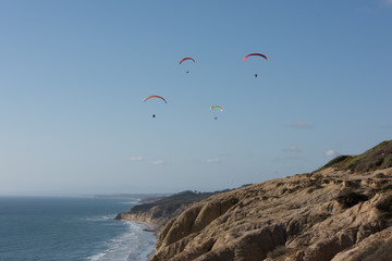 paragliding on the beach