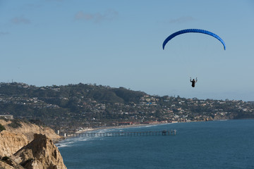 paragliding on the beach