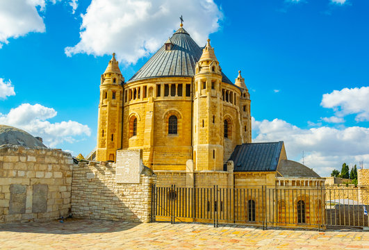 Franciscan monastery of dormition in Jerusalem, Israel
