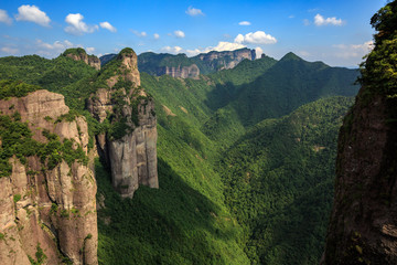 Fototapeta na wymiar Shenxianju Scenic Area - Xianju County, Taizhou, Zhejiang Province China. Known as the 