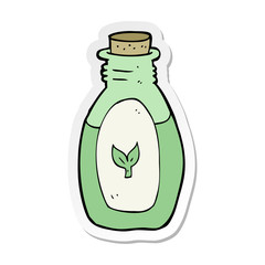 sticker of a cartoon herbal medicine