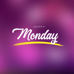 happy Monday. Life quote with modern background vector