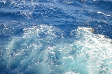 foaming ocean water