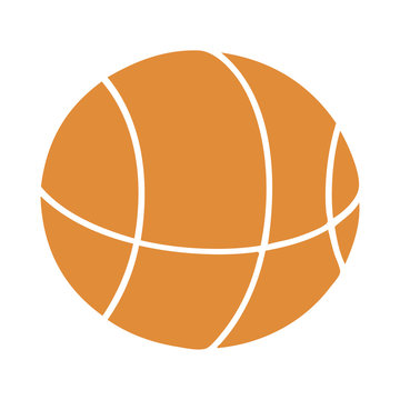 flat color retro cartoon basket ball