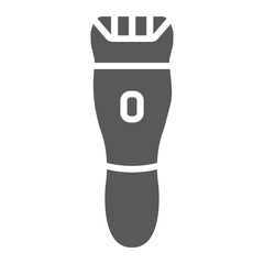 Electric shaver glyph icon, barber and hairstyle, hairclipper sign, vector graphics, a solid pattern on a white background.