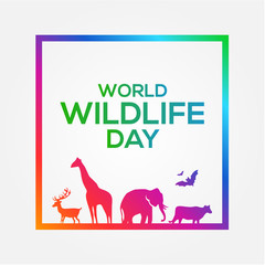 World Wildlife Day Vector Design