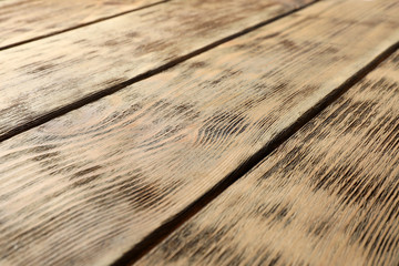 Fototapeta premium Texture of wooden surface as background, closeup
