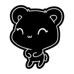 cartoon icon kawaii cute teddy bear