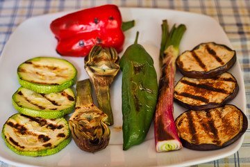 Grilled healthy vegetables