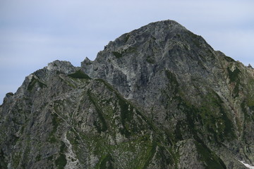 剣沢から　岩の殿堂剣岳の雄姿　