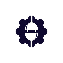 Fototapeta na wymiar Electric Gear, Electrical Equipment Logo