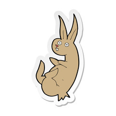 sticker of a cue cartoon rabbit