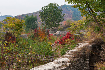 Qingshan pass the Great Wall's "General Administration" autumn scenery