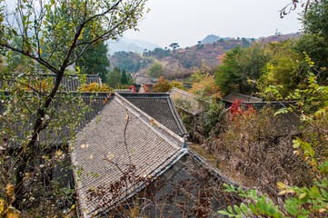 Qingshan pass the Great Wall's "General Administration" autumn scenery