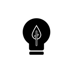 Bulb, green, leaf icon. Element of ecology isolated icon. Premium quality graphic design icon. Signs and symbols collection icon for websites, web design