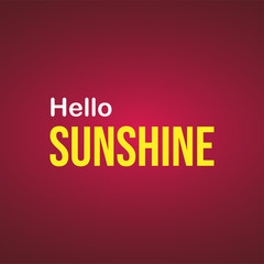 hello sunshine. Life quote with modern background vector