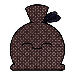 comic book style cartoon sack