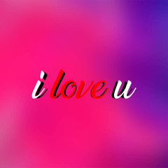 I love you. Love quote with modern background vector