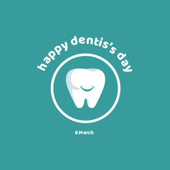 Happy Dentist's Day Vector Template Design Illustration