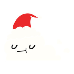christmas cartoon of kawaii cloud
