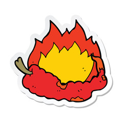 sticker of a cartoon hot chili pepper