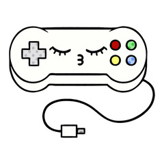 comic book style cartoon game controller