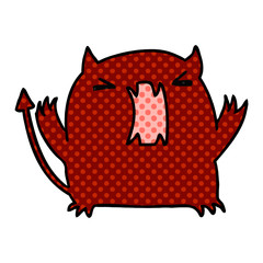 cartoon of a cute kawaii devil