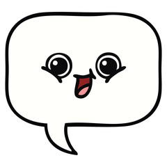 cute cartoon speech bubble