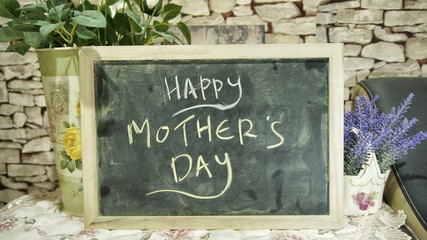 Mother's Day wishes on chalkboard