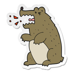sticker of a cartoon bear