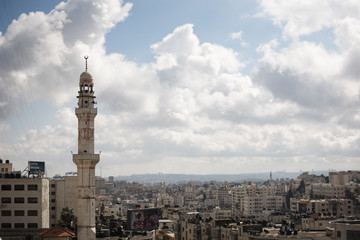 Fototapeta na wymiar Ramallah and al-Bireh Skyline