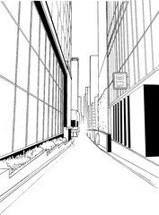 漫画風ペン画イラスト 屋台 Wall Mural Wallpaper Murals Haikeisouko