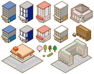 いろいろな建物の立体イラスト Wall Mural Wallpaper Murals Keko Ka いろいろな建物の立体イラスト Wall Mural Wallpaper Murals Keko Ka