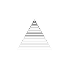 pyramid icon. Simple thin line, outline vector of charts and diagrams icons for UI and UX, website or mobile application