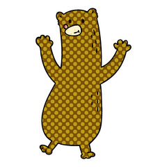 quirky comic book style cartoon bear