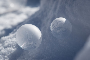 Icy Bubble Planets - Iced Bubble Spheres