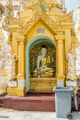 Shwedagon Pagoda Buddhist Temple in Yangon, Myanmar