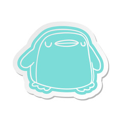 cartoon sticker kawaii of a cute penguin