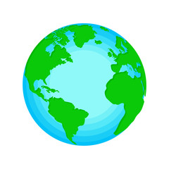 Obraz premium Isolated 3d earth planet. Vector illustration design