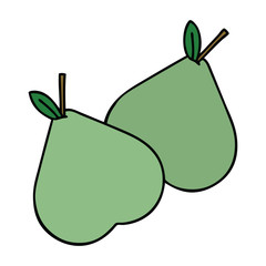 cute cartoon green pear