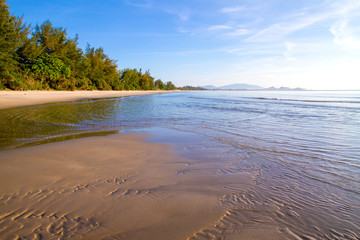 Beach idyllic with sunhine morning at Ban Krut