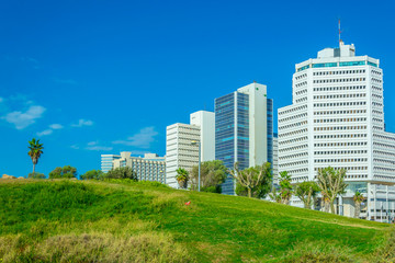 Hotels on seaside of tel aviv, israel
