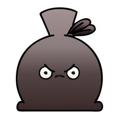 gradient shaded cartoon sack