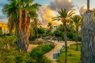 Hapisgah garden in Jaffa, Tel Aviv, Israel - obrazy, fototapety, plakaty