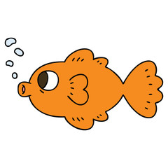 quirky hand drawn cartoon fish
